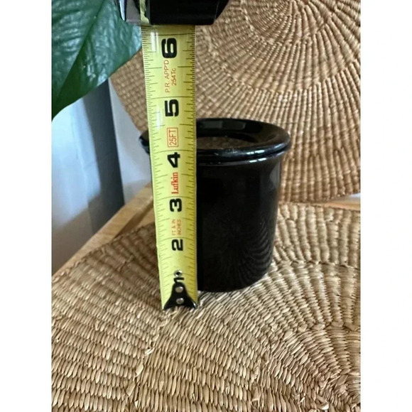 Crown Corning Japan Black jar with lid - Picture 3 of 8